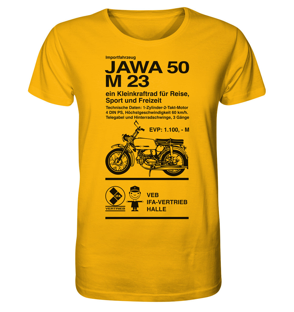 ORGANIC BIO SHIRT UNISEX • JAWA 50 M23 - ORIGINALPLAKAT
