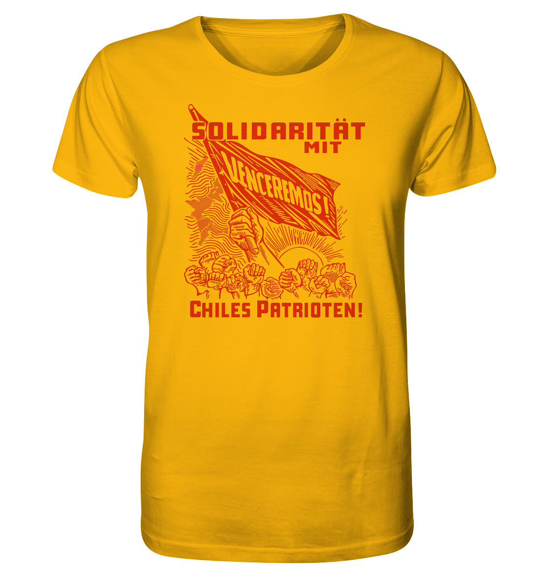 ORGANIC BIO SHIRT UNISEX • VENCEREMOS - SOLIDARITÄT MIT CHILES PATRIOTEN