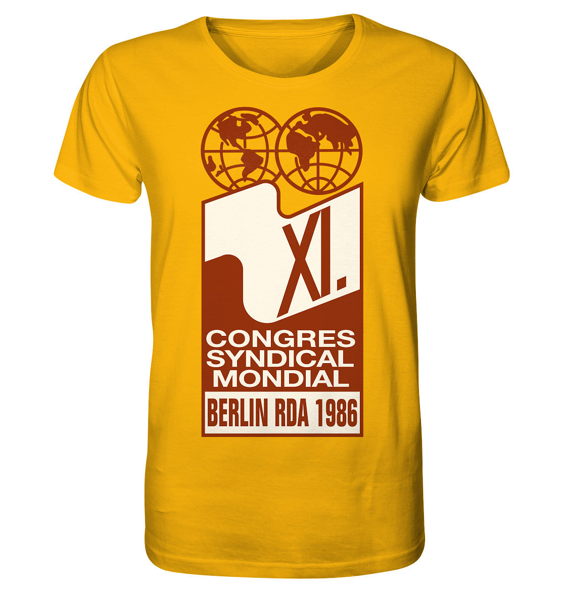 ORGANIC BIO SHIRT UNISEX • KONGRESS DES WELTGEWERKSCHAFTSBUNDES 1986