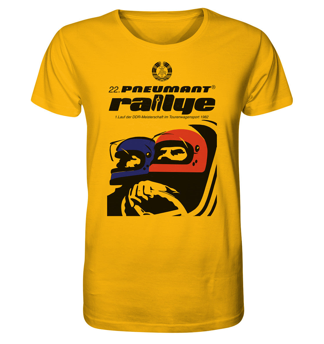 ORGANIC BIO SHIRT UNISEX • 22. PNEUMANT RALLYE 1982 (ORIGINAL DDR-PLAKAT)