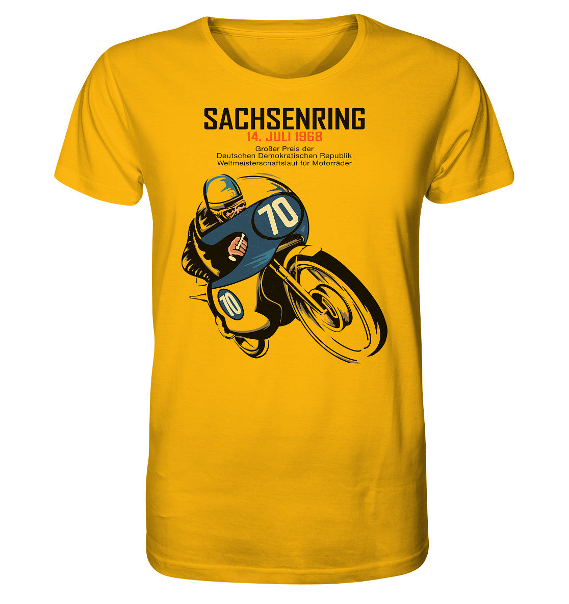 ORGANIC BIO SHIRT UNISEX • SACHSENRING 1968 - GROSSER PREIS DER DDR