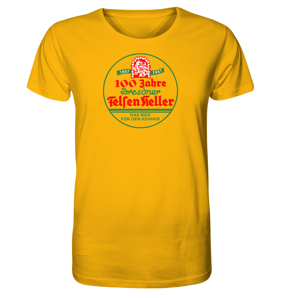 ORGANIC BIO SHIRT UNISEX • 100 JAHRE DRESDNER FELSENKELLER BIER