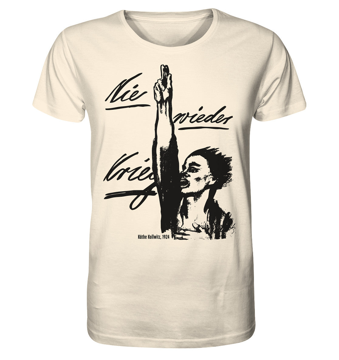 ORGANIC BIO SHIRT UNISEX • NIE WIEDER KRIEG - KÄTHE KOLLWITZ
