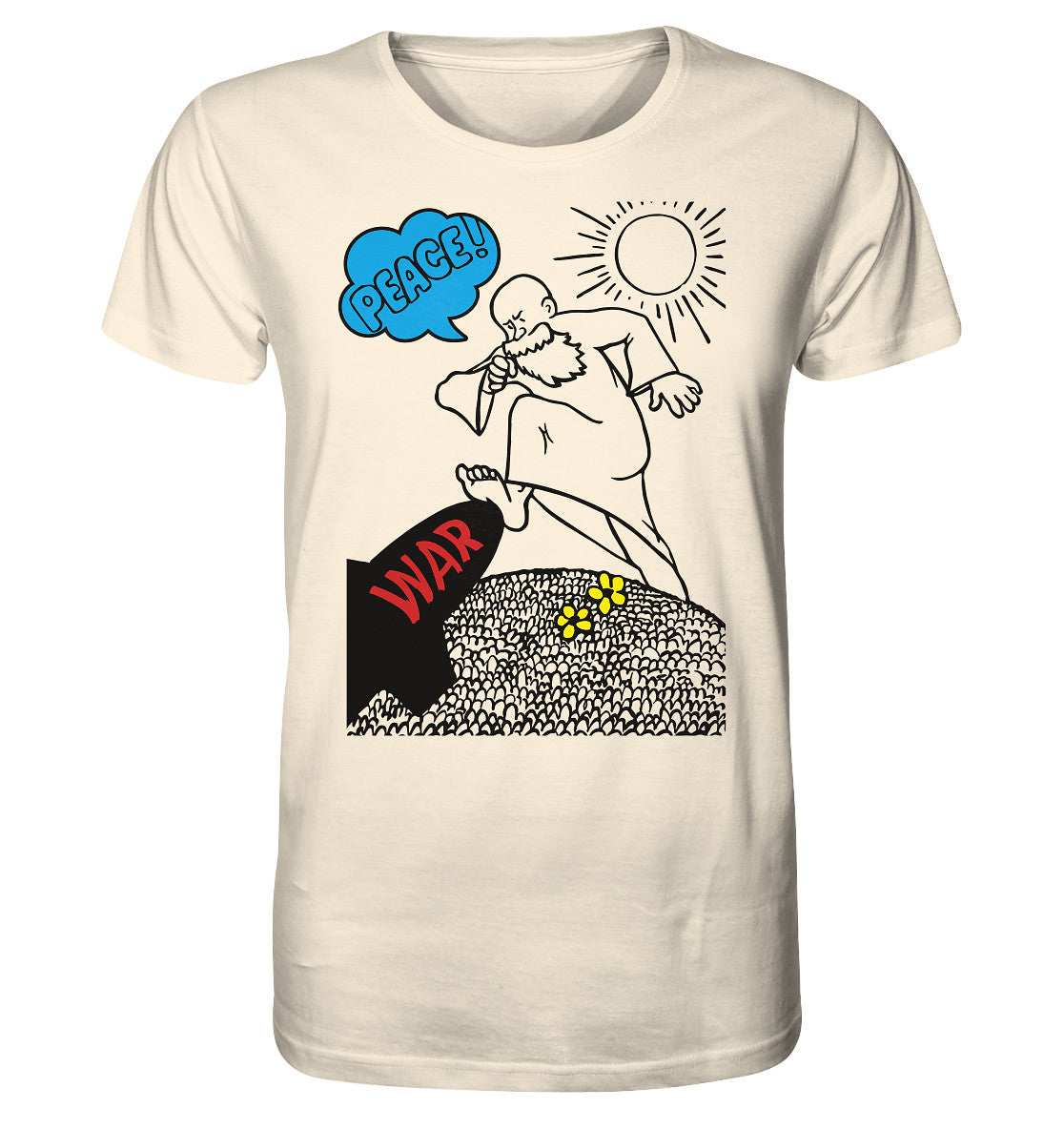 ORGANIC BIO SHIRT UNISEX • PEACE & WAR (ORIGINAL DDR-PLAKAT)