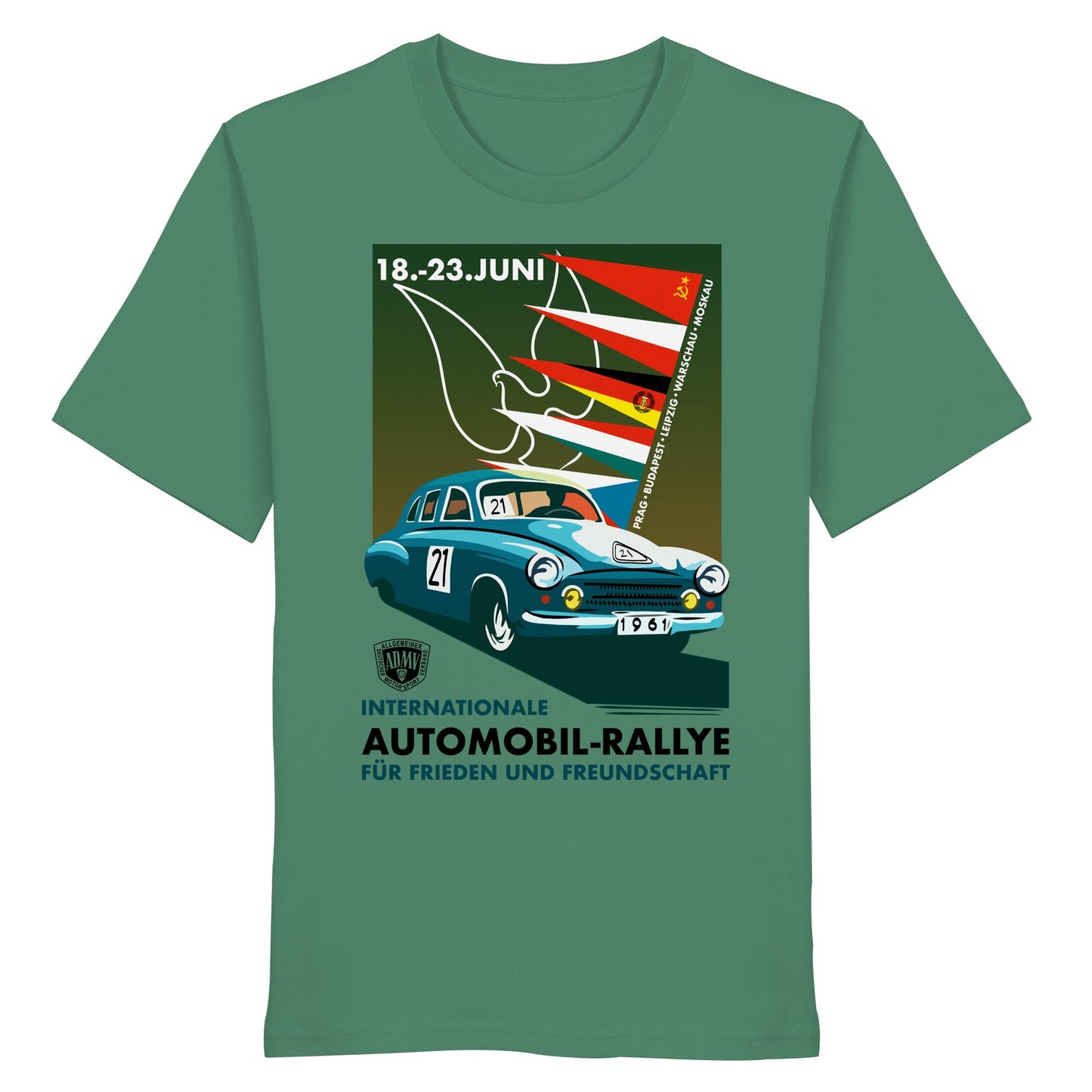 ORGANIC BIO SHIRT UNISEX • INTERNATIONALE RALLYE WARTBURG 1961 (ORIGINAL-PLAKAT)