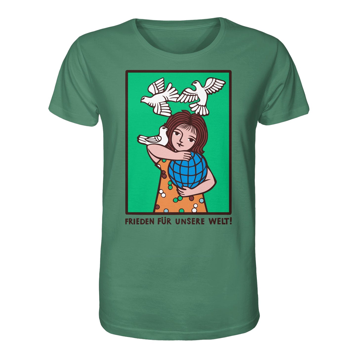 ORGANIC BIO SHIRT UNISEX • FRIEDEN FÜR UNSERE WELT! (DDR-ORIGINAL-PLAKAT)