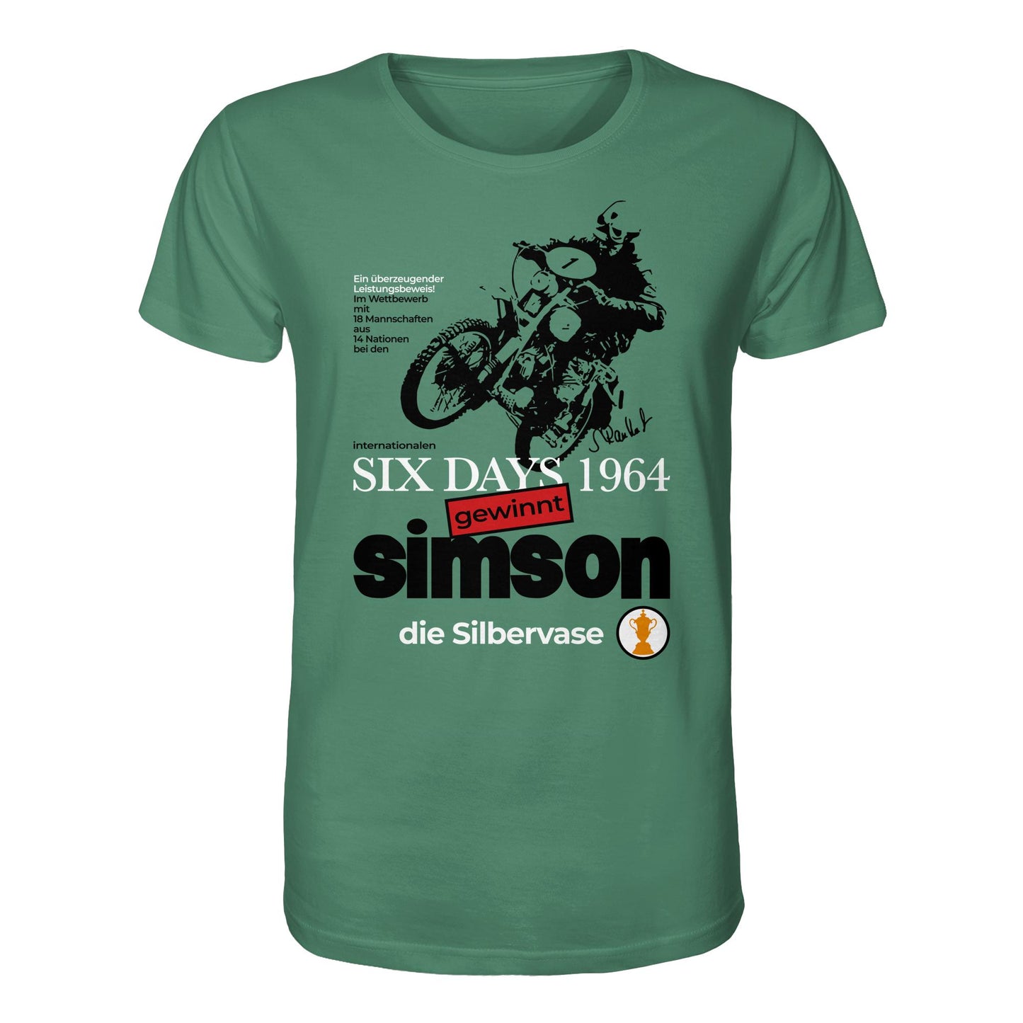 ORGANIC BIO SHIRT UNISEX • SIMSON GEWINNT SILBERVASE - SIX DAYS 1964