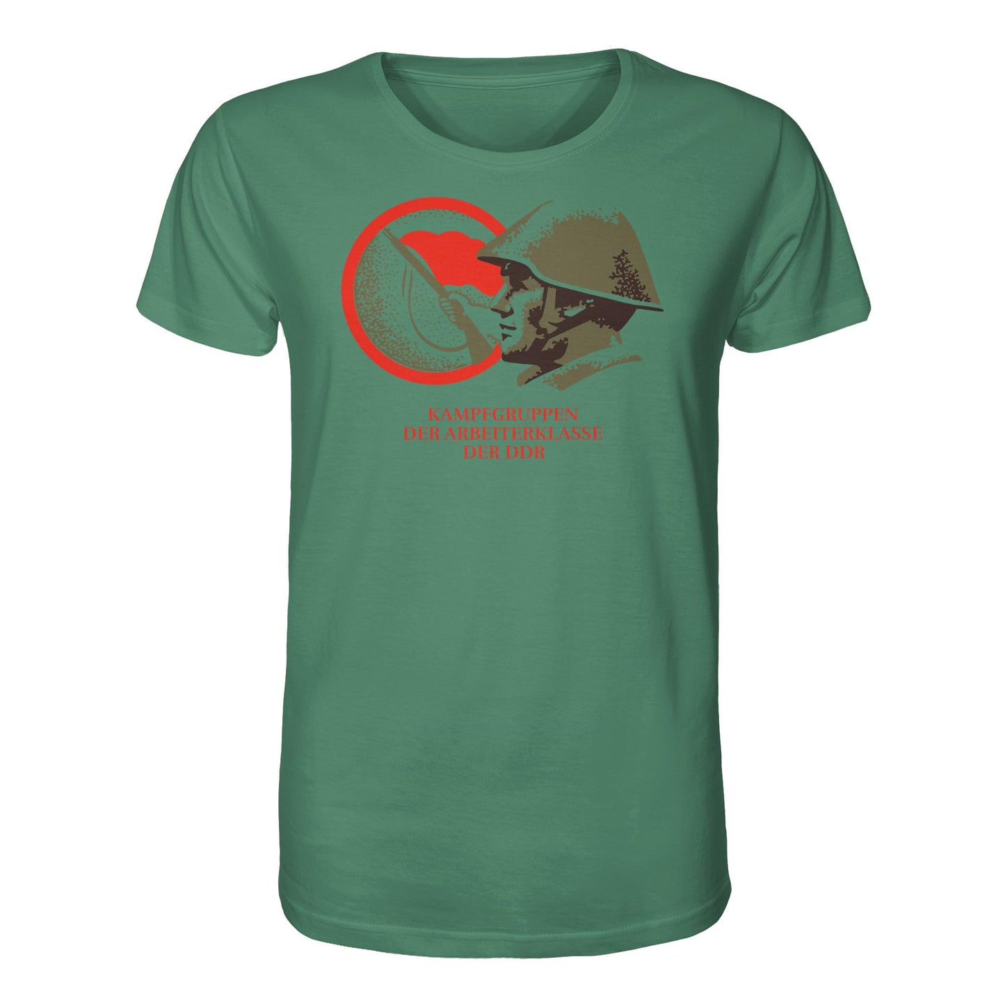 DDR Ostalgie Bio-Shirt Unisex • KAMPFGRUPPEN DER ARBEITERKLASSE (ORIGINAL BRIEFMARKE)