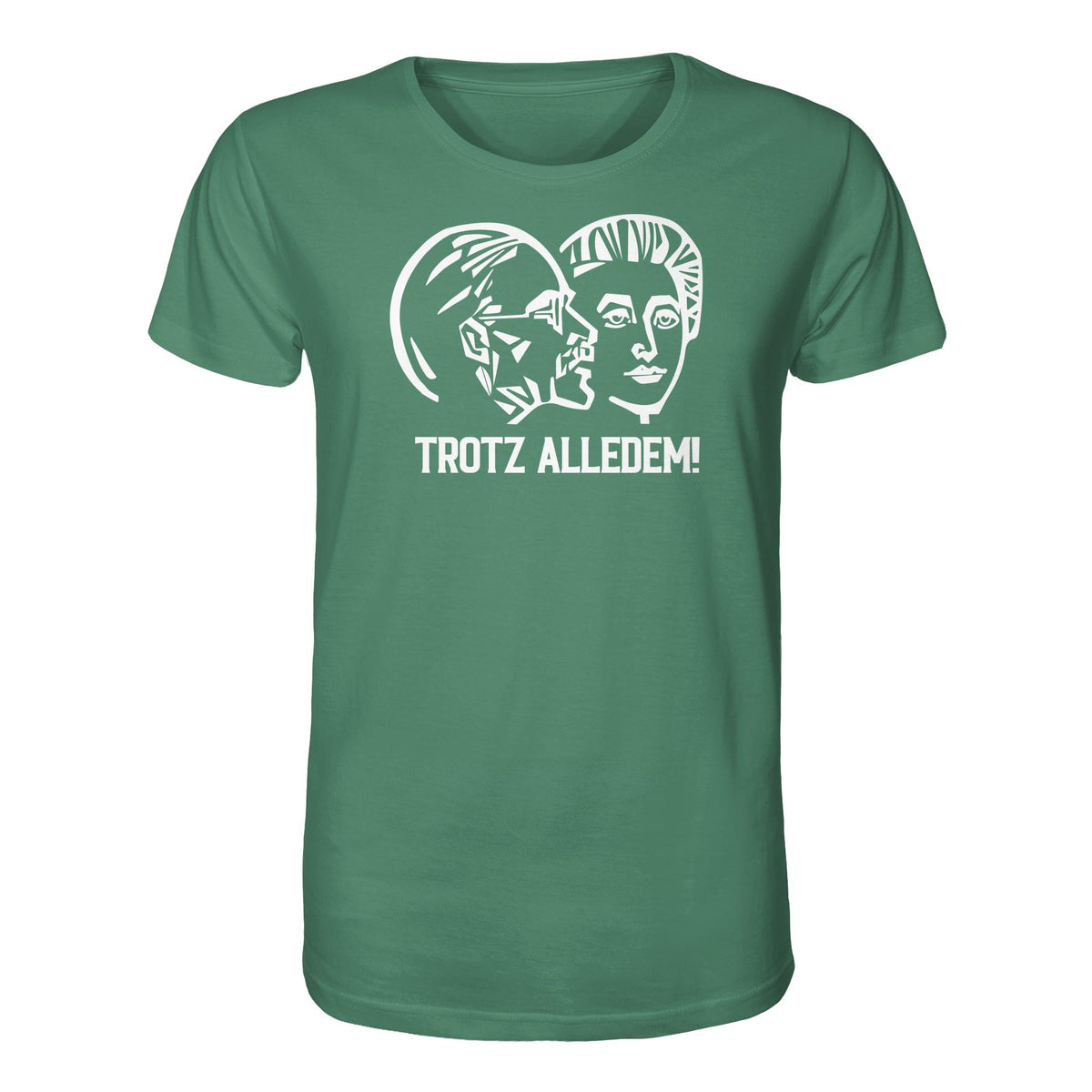 DDR Ostalgie Bio-Shirt Unisex • WALTER WOMACKA - TROTZ ALLEDEM (STAATSRATSGEBÄUDE, Aus der Geschichte der Deutschen Arbeiterbewegung, 1964)
