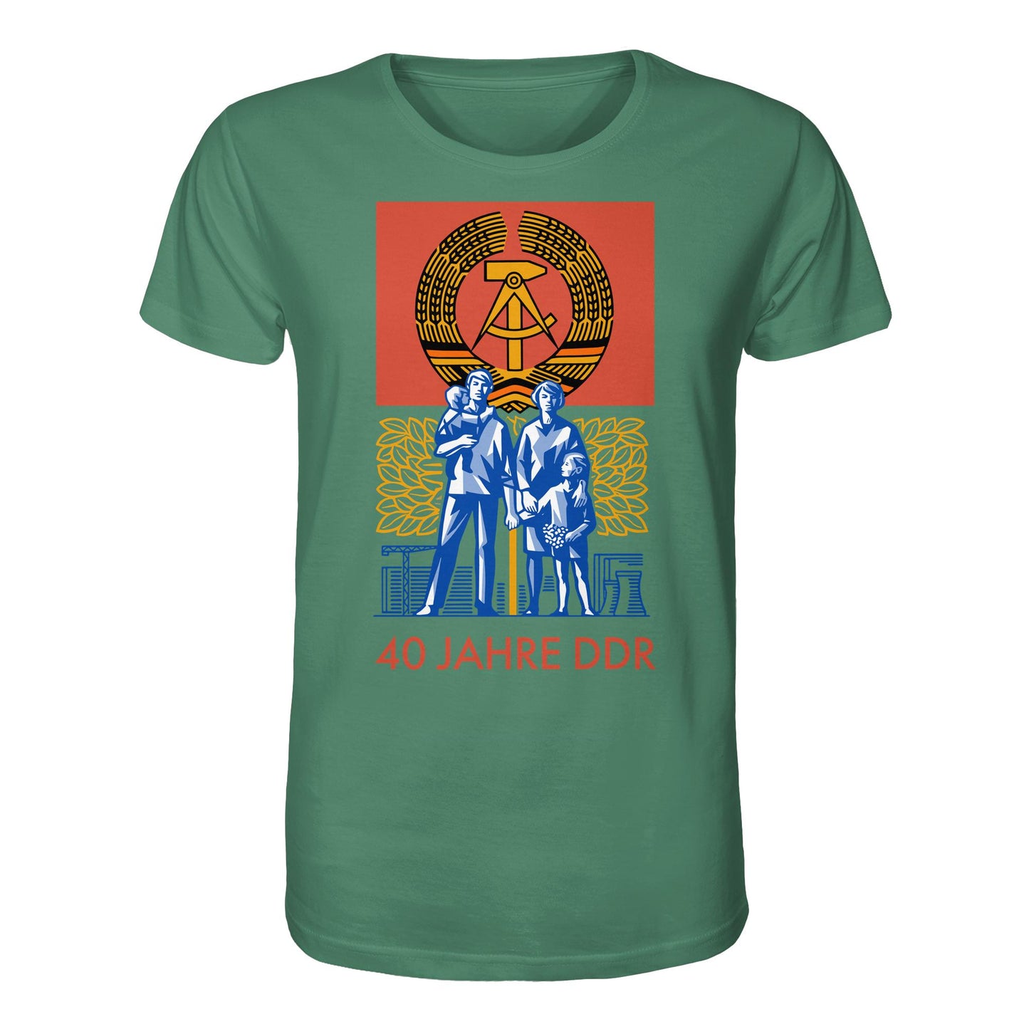 DDR Ostalgie Bio-Shirt Unisex • 40 JAHRE DDR (BRIEFMARKE)
