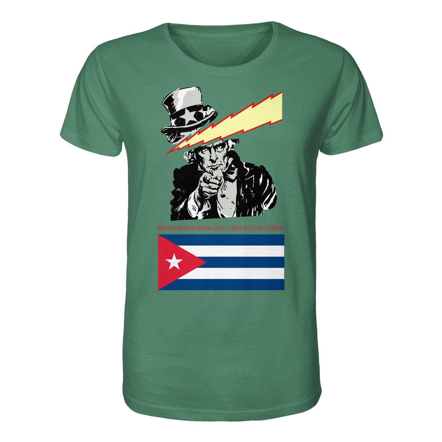 DDR Ostalgie Bio-Shirt Unisex • SOLIDARITÄT MIT DER KUBANISCHEN REVOLUTION (ORIGINAL POSTER)