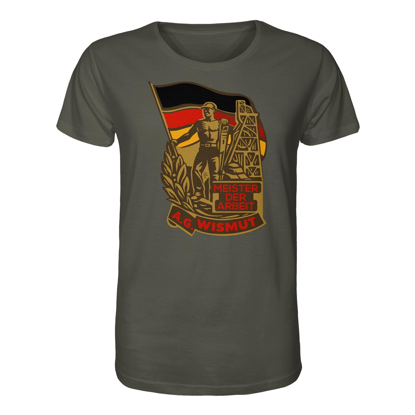 DDR Ostalgie Bio-Shirt Unisex • WISMUT - MEISTER DER ARBEIT