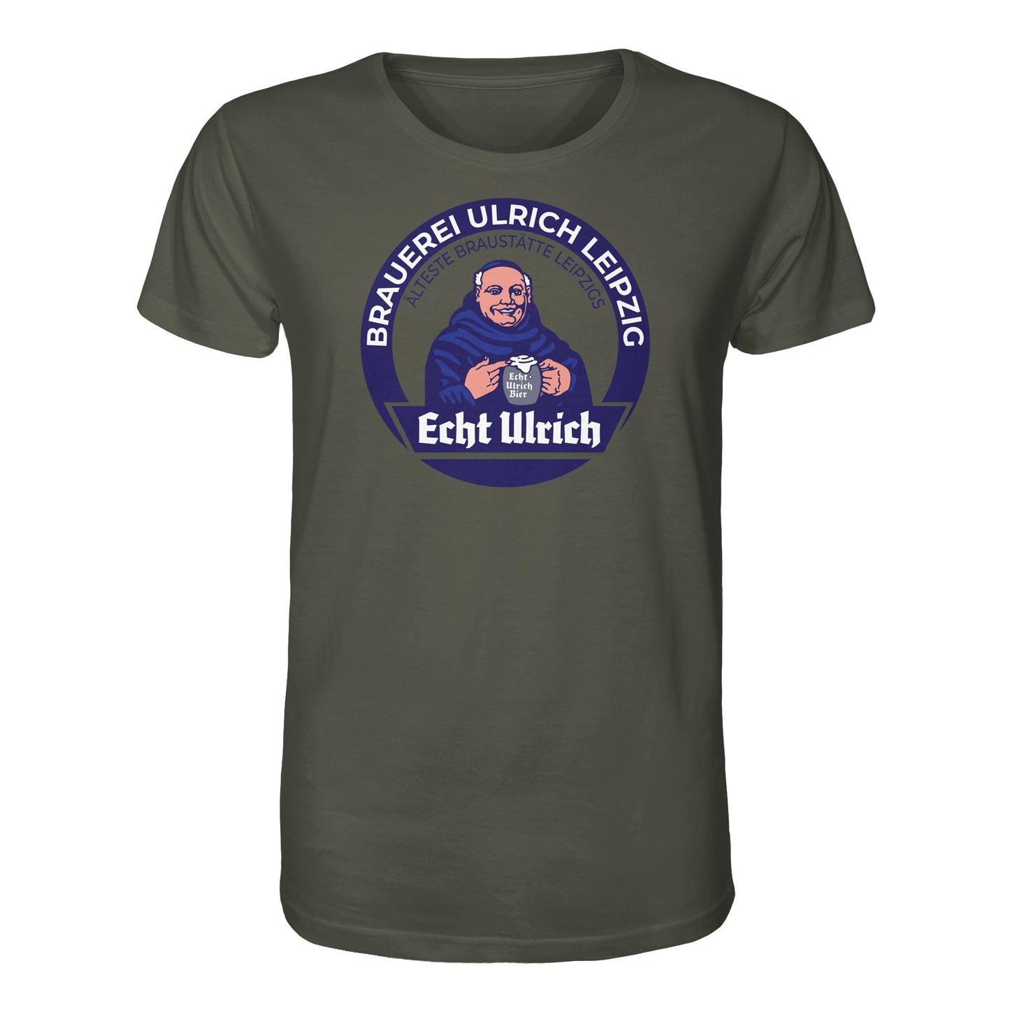 DDR Ostalgie Bio-Shirt Unisex • ECHT ULRICH BIER LEIPZIG (ORIGINAL BIERDECKEL)