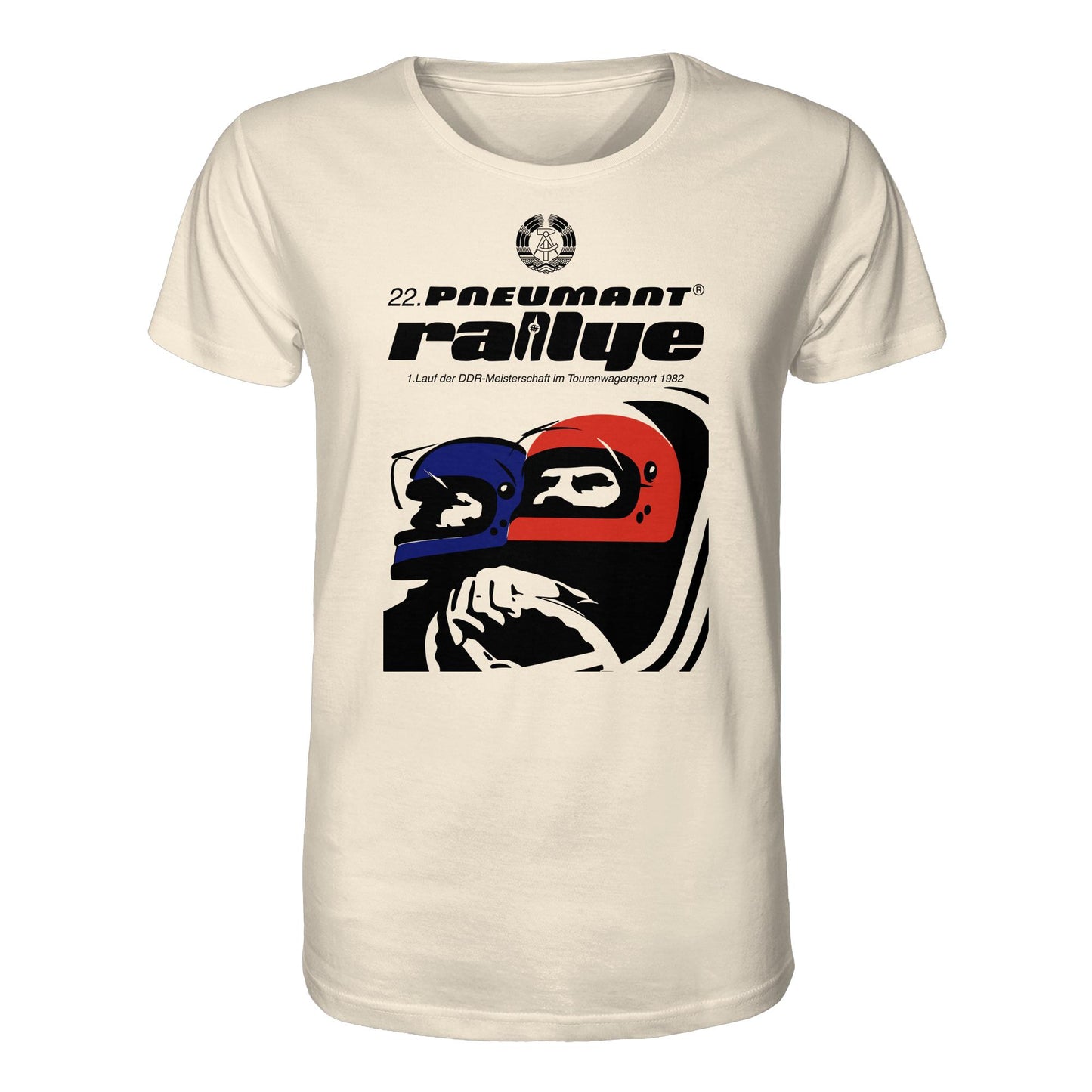 ORGANIC BIO SHIRT UNISEX • 22. PNEUMANT RALLYE 1982 (ORIGINAL DDR-PLAKAT)