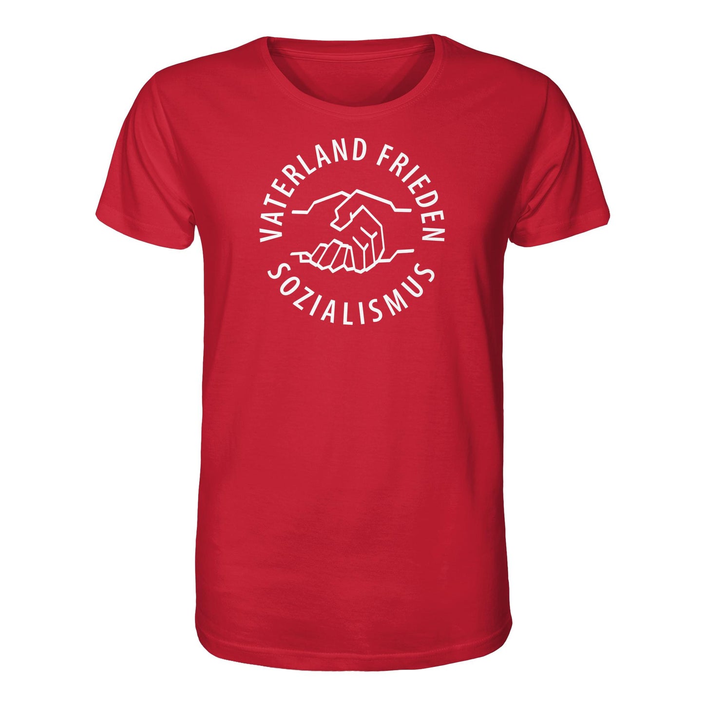 ORGANIC BIO SHIRT UNISEX • VATERLAND FRIEDEN SOZIALISMUS (DDR LOGO)