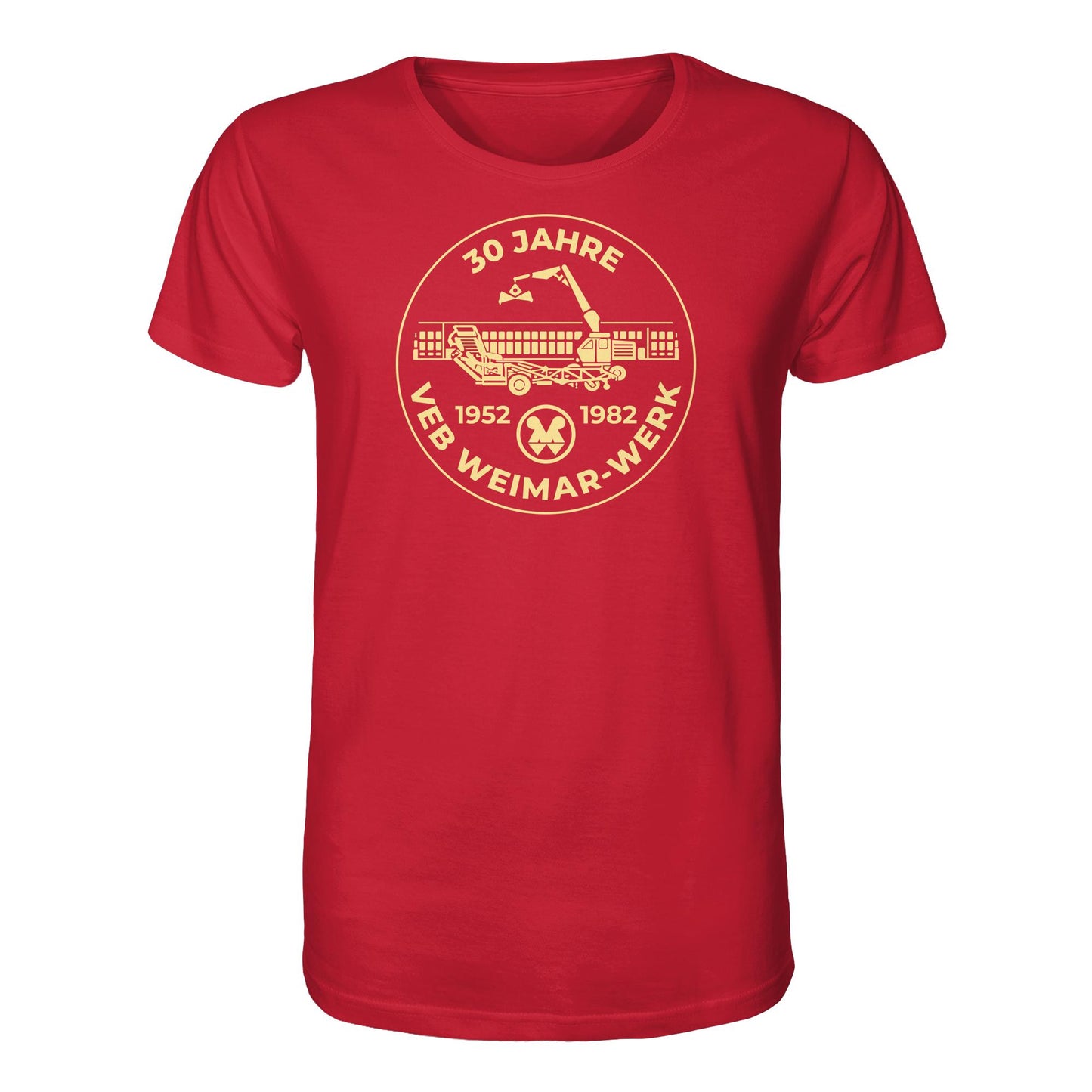 DDR Ostalgie Bio-Shirt Unisex • 30 JAHRE VEB WEIMAR-WERK