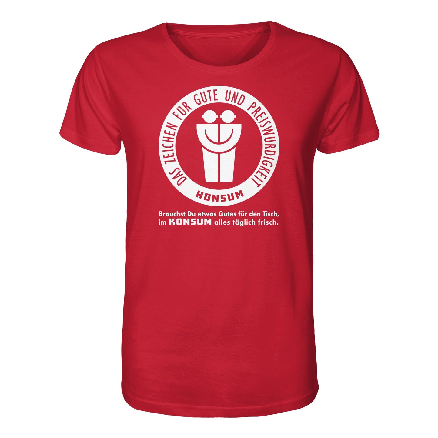 DDR Ostalgie Bio-Shirt Unisex • KONSUM - DAS ZEICHEN FÜR GÜTE UND PREISWÜRDIGKEIT