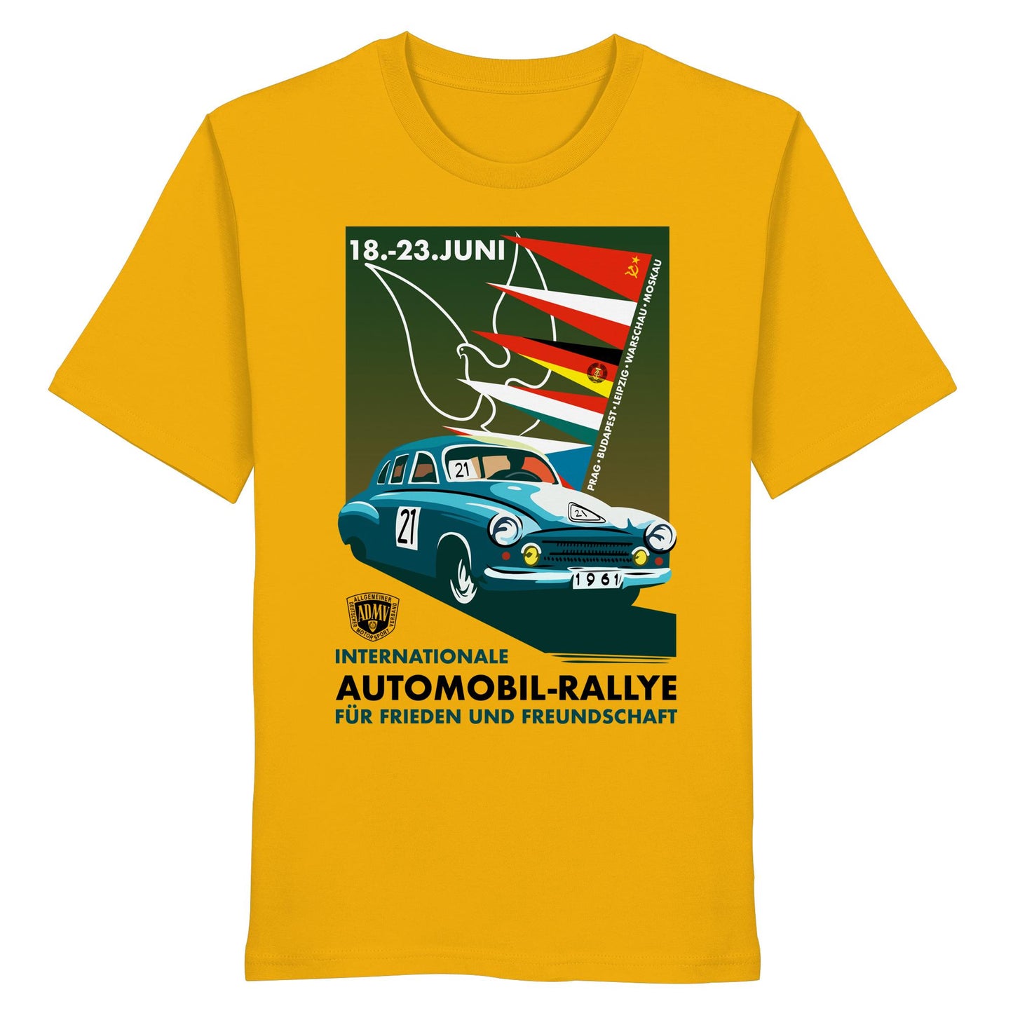 ORGANIC BIO SHIRT UNISEX • INTERNATIONALE RALLYE WARTBURG 1961 (ORIGINAL-PLAKAT)