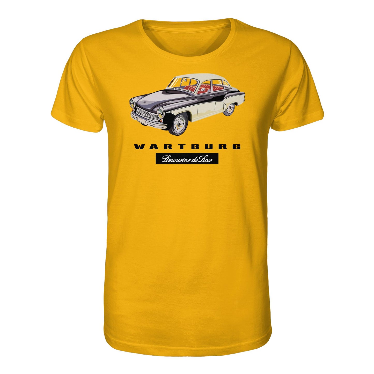 DDR Ostalgie Bio-Shirt Unisex • WARTBURG - LIMOUSINE DE LUXE (ORIGINAL WERBUNG)