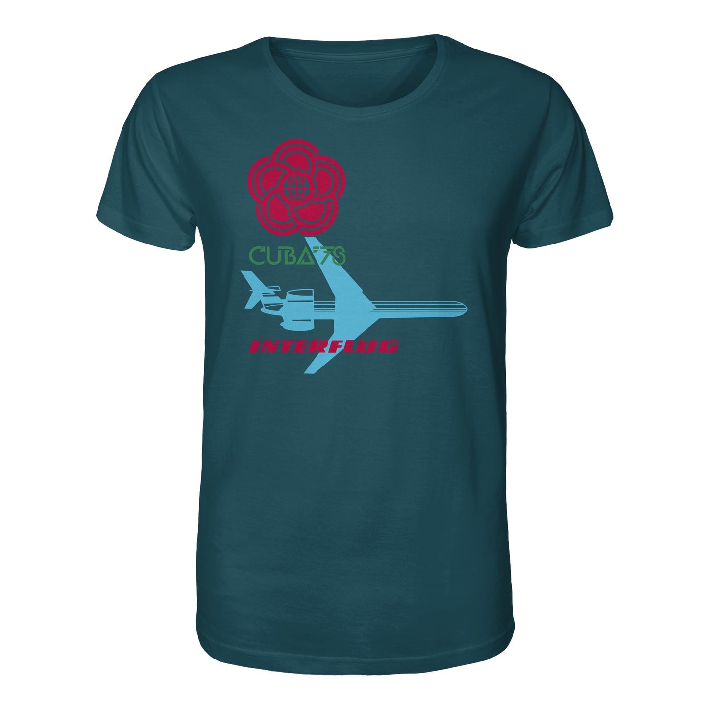 DDR Ostalgie Bio-Shirt Unisex • INTERFLUG BERLIN - CUBA WELTFESTSPIELE 1978 (ORIGINAL SONDERSTEMPEL)