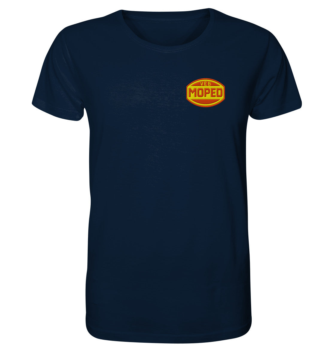 BESTICKTES BIO-SHIRT • VEB MOPED