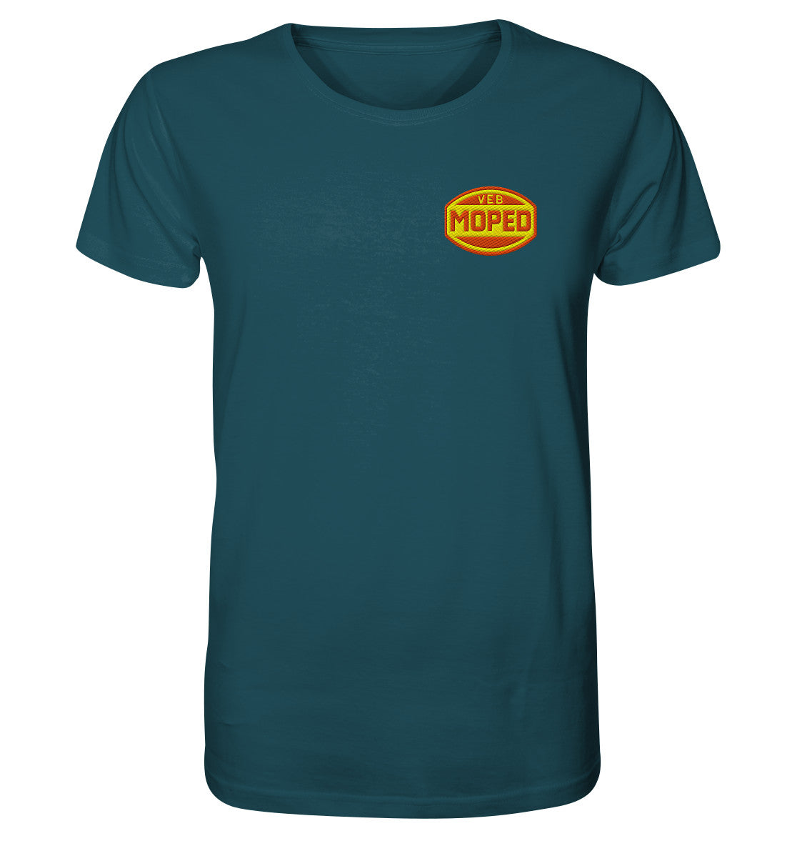 BESTICKTES BIO-SHIRT • VEB MOPED