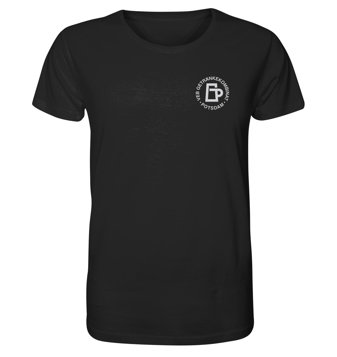 DDR Ostalgie Bio-Shirt bestickt • VEB GETRÄNKEKOMBINAT POTSDAM
