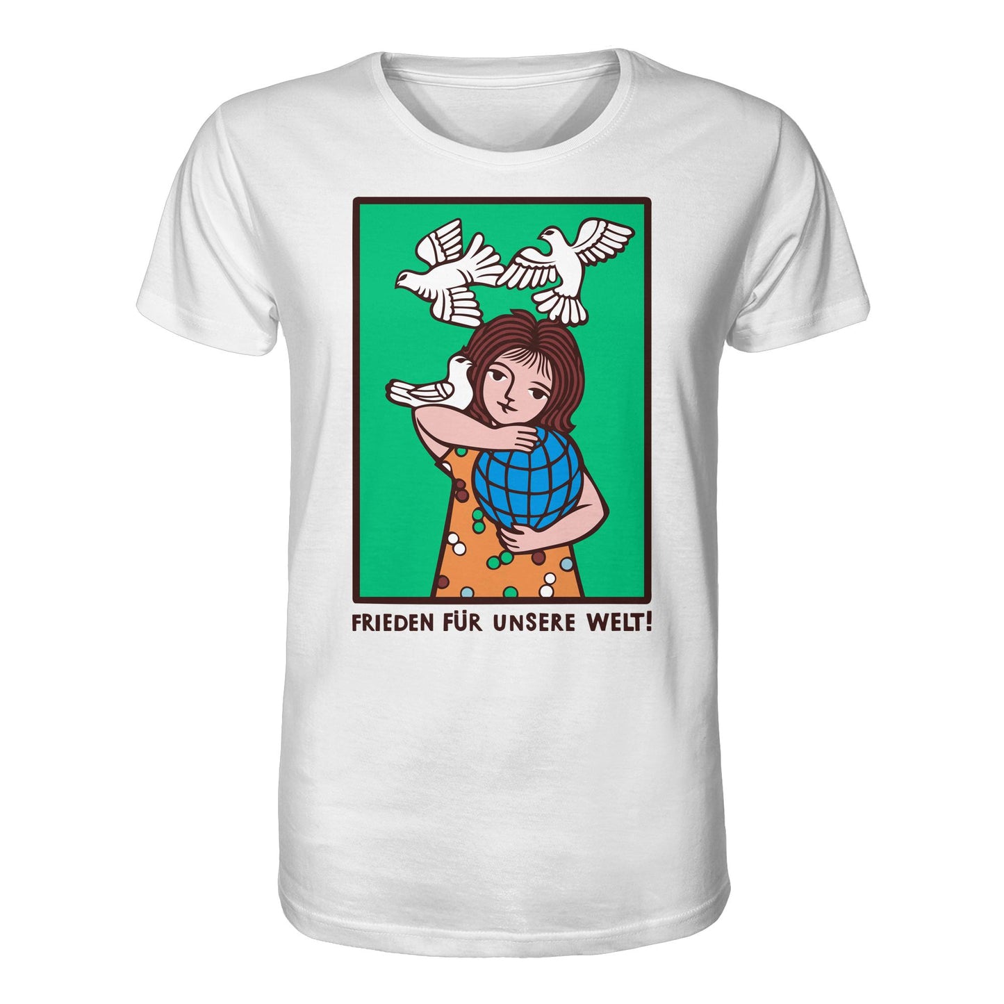 ORGANIC BIO SHIRT UNISEX • FRIEDEN FÜR UNSERE WELT! (DDR-ORIGINAL-PLAKAT)