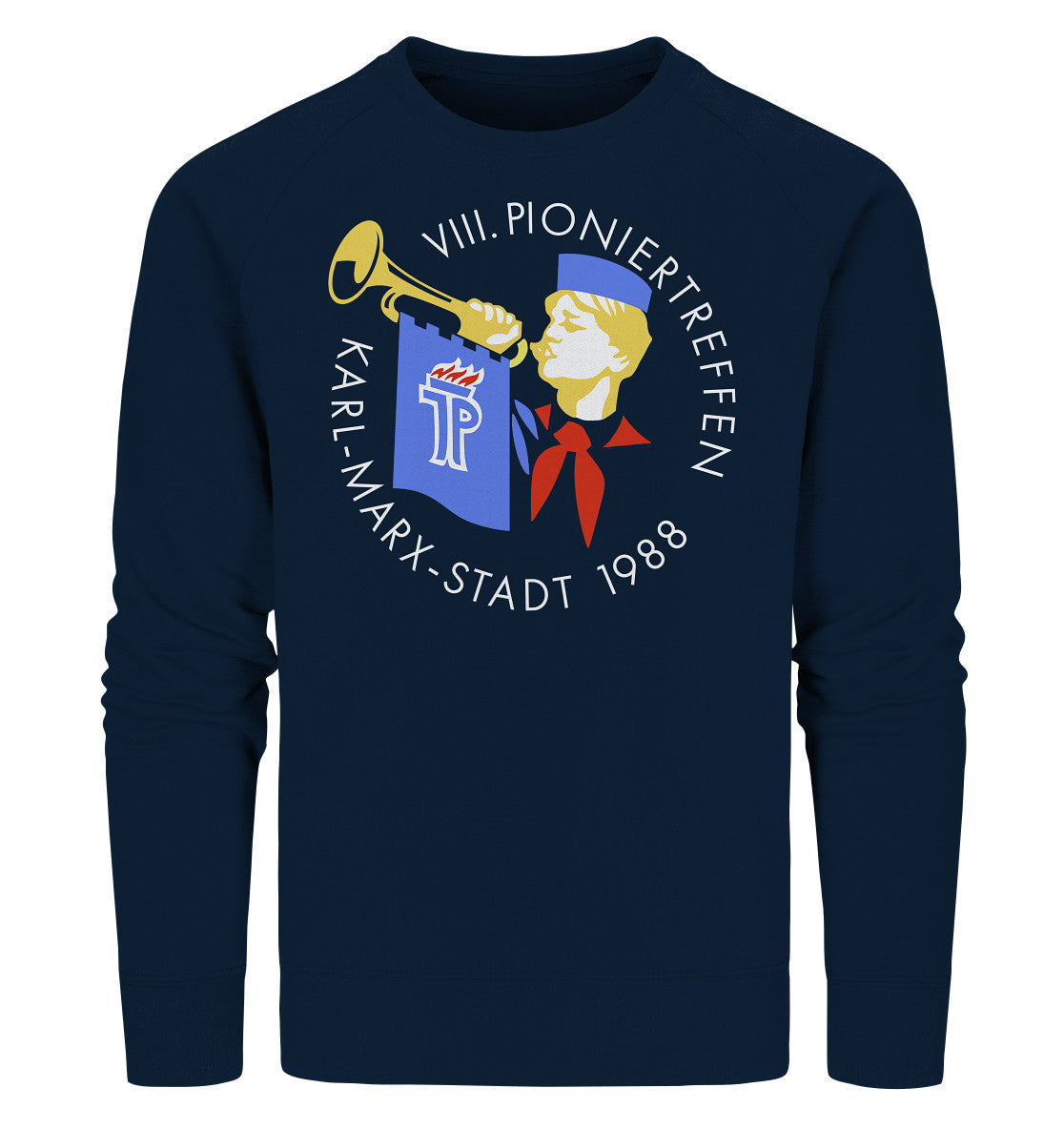 PREMIUM ORGANIC SWEATER UNISEX • 8. PIONIERTREFFEN KARL-MARX-STADT - DUNKEL