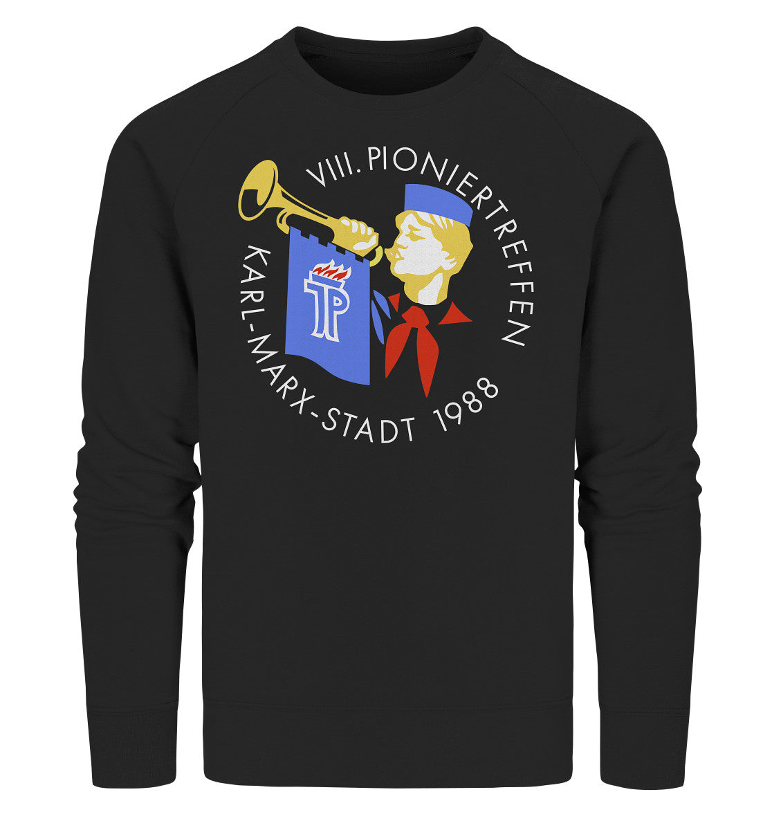 PREMIUM ORGANIC SWEATER UNISEX • 8. PIONIERTREFFEN KARL-MARX-STADT - DUNKEL