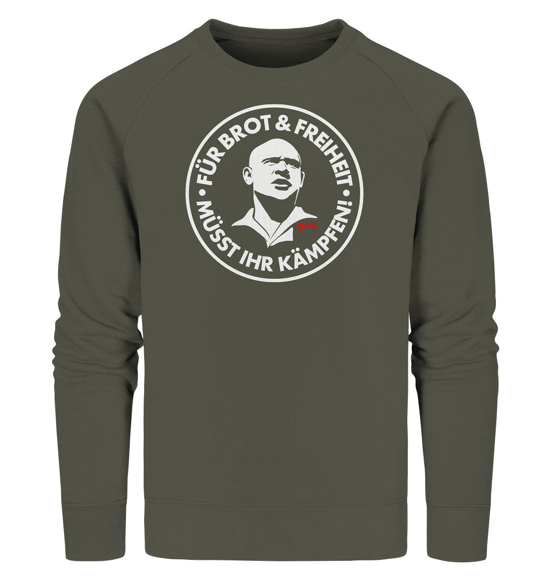 PREMIUM ORGANIC SWEATER UNISEX • TEDDY THÄLMANN - BROT UND FREIHEIT
