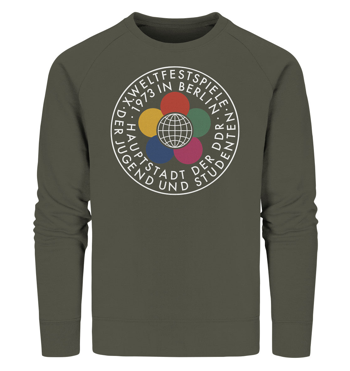 PREMIUM ORGANIC SWEATER UNISEX • WELTFESTSPIELE 1973 - DUNKEL
