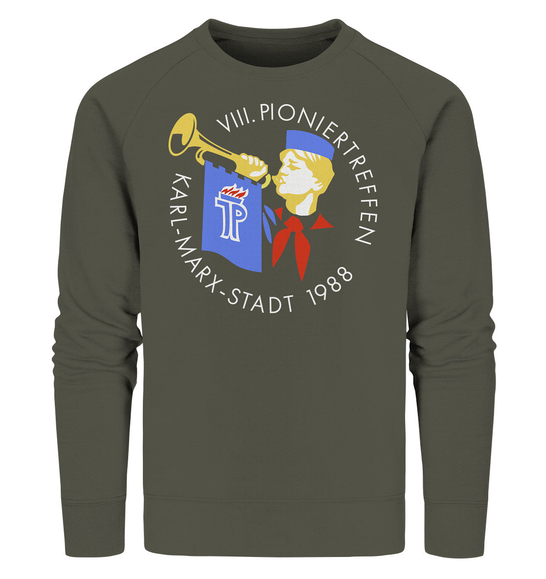 PREMIUM ORGANIC SWEATER UNISEX • 8. PIONIERTREFFEN KARL-MARX-STADT - DUNKEL