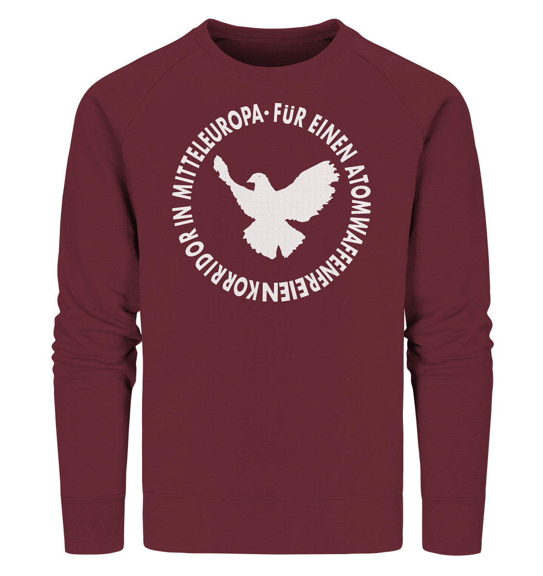 PREMIUM ORGANIC SWEATER UNISEX • ATOMWAFFENFREIES MITTELEUROPA - WEISS