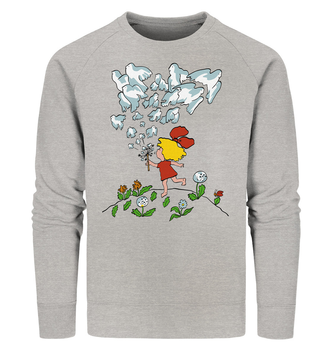 PREMIUM ORGANIC SWEATER UNISEX • FRIEDENSPLAKAT GEGEN NATO-RAKETEN IN WESTEUROPA