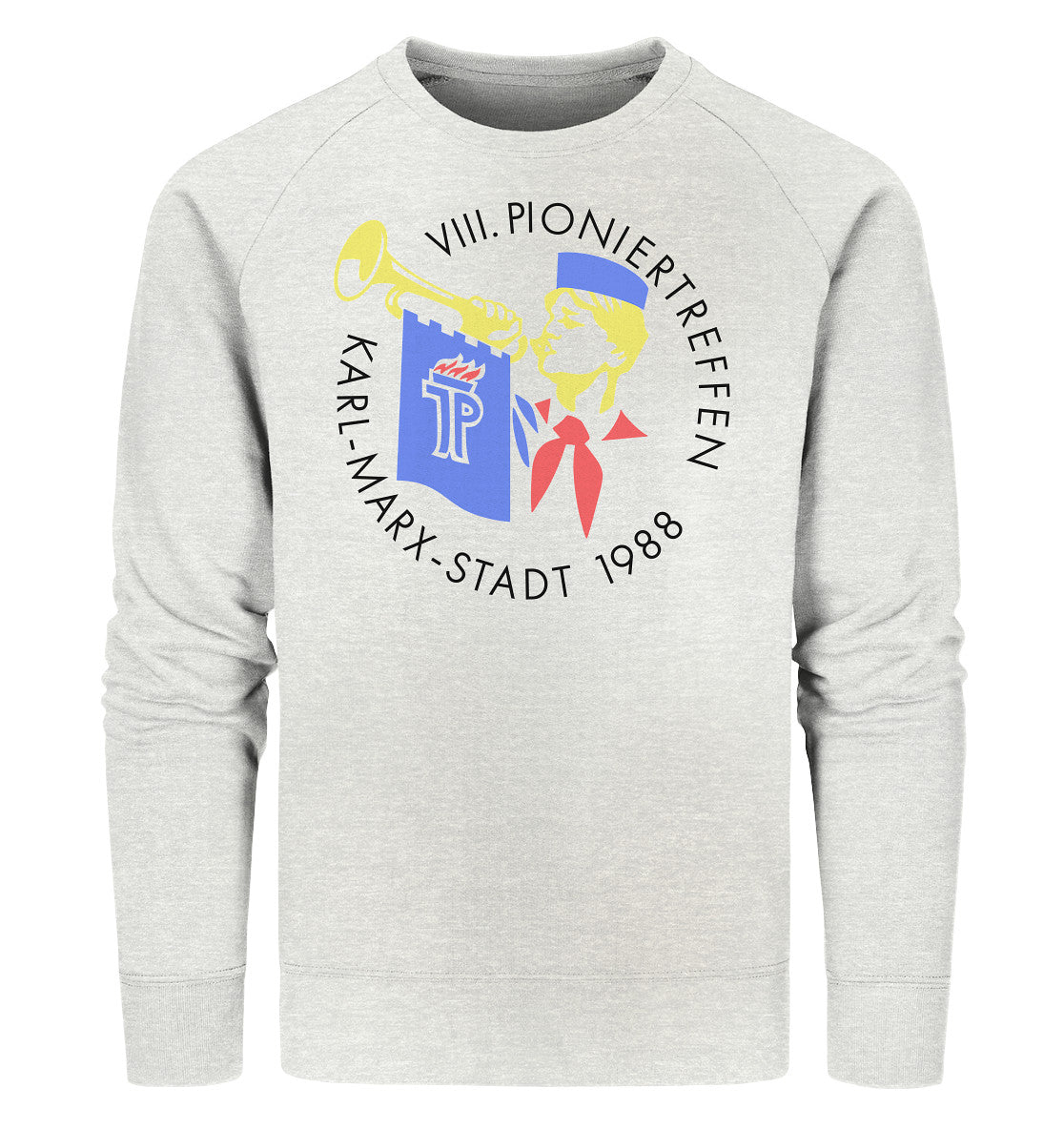PREMIUM ORGANIC SWEATER UNISEX • 8. PIONIERTREFFEN KARL-MARX-STADT - HELL