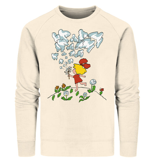 PREMIUM ORGANIC SWEATER UNISEX • FRIEDENSPLAKAT GEGEN NATO-RAKETEN IN WESTEUROPA