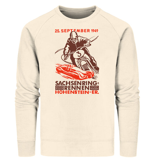 PREMIUM ORGANIC SWEATER UNISEX • SACHSENRING-RENNEN 1949 - hell