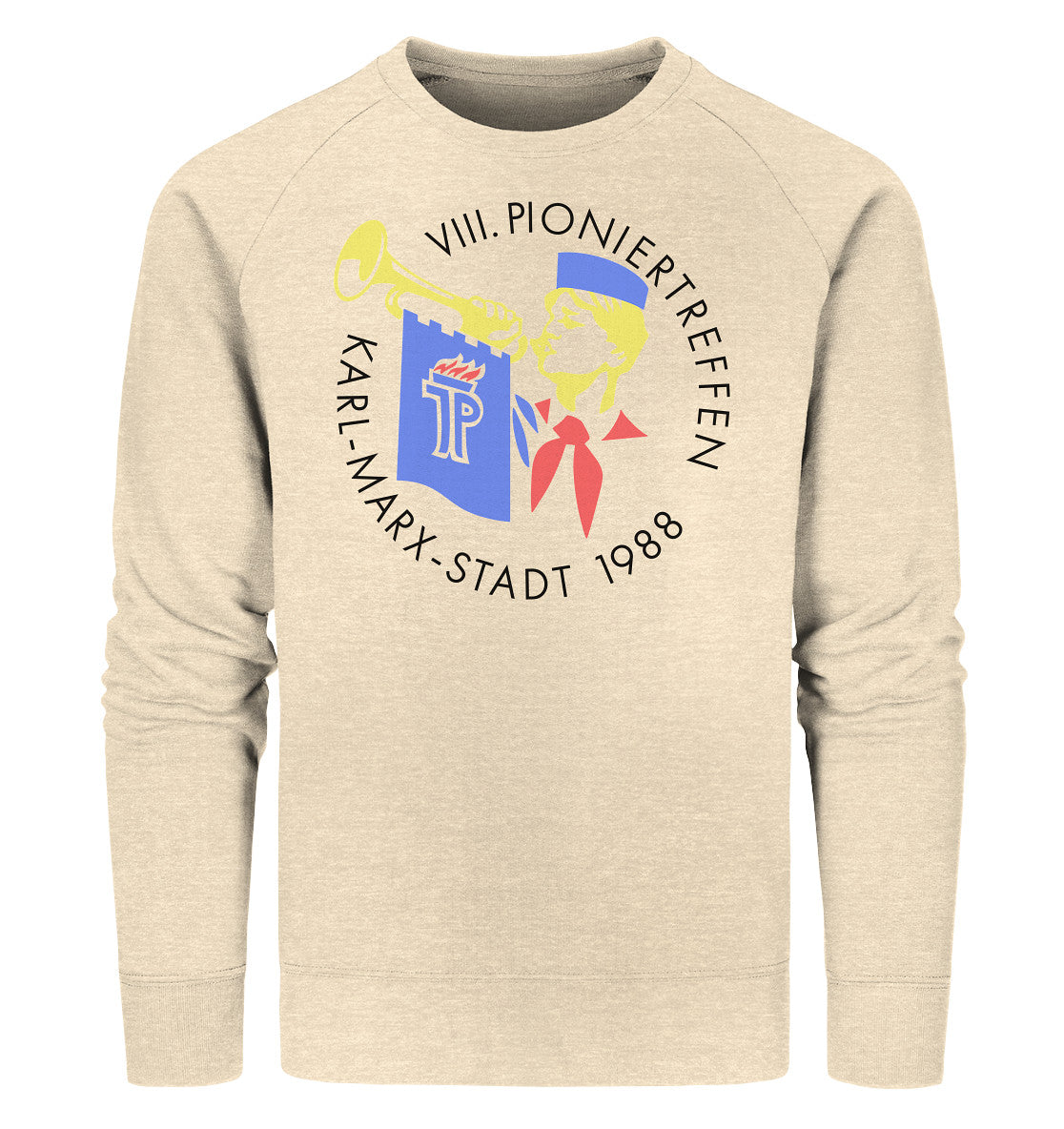 PREMIUM ORGANIC SWEATER UNISEX • 8. PIONIERTREFFEN KARL-MARX-STADT - HELL