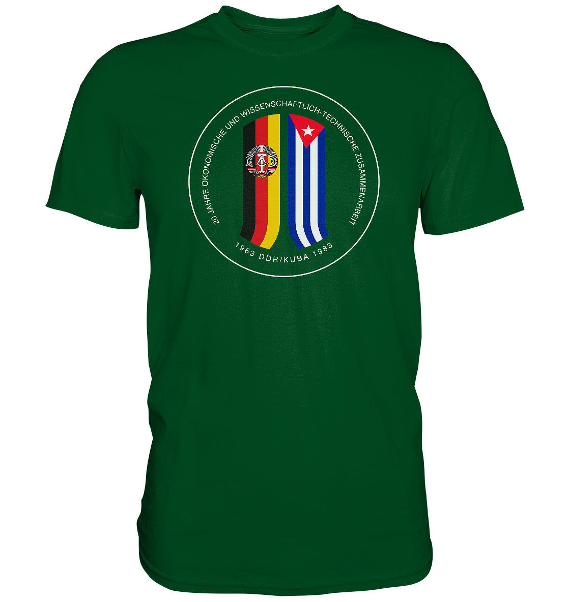 DDR Ostalgie Shirt Unisex • 20 JAHRE ZUSAMMENARBEIT DDR-KUBA