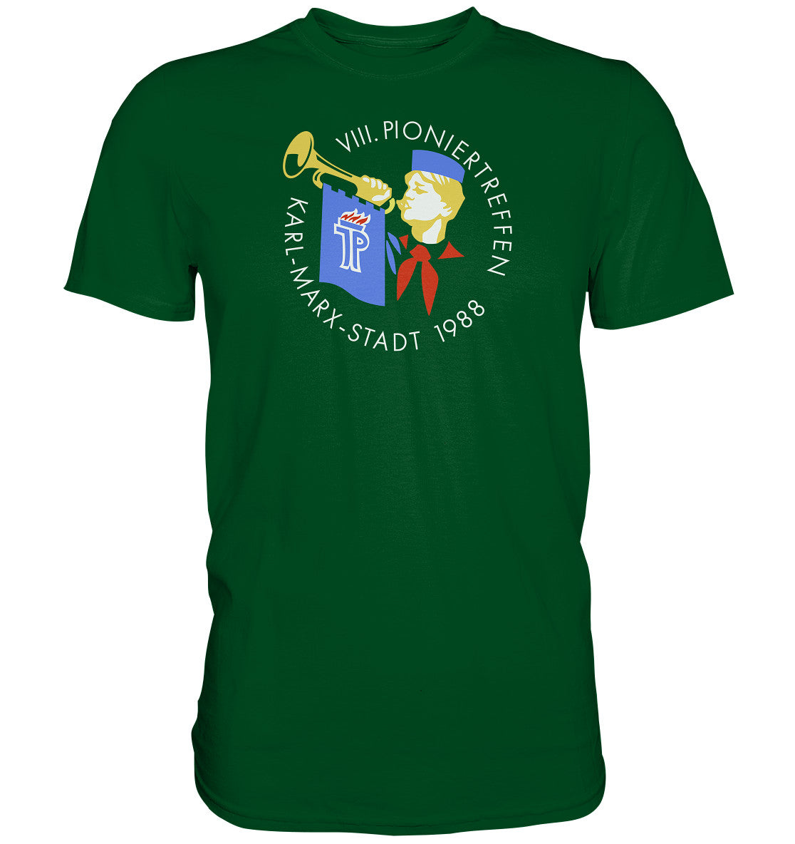 DDR Ostalgie Shirt Unisex • 8. PIONIERTREFFEN KARL-MARX-STADT - dunkel