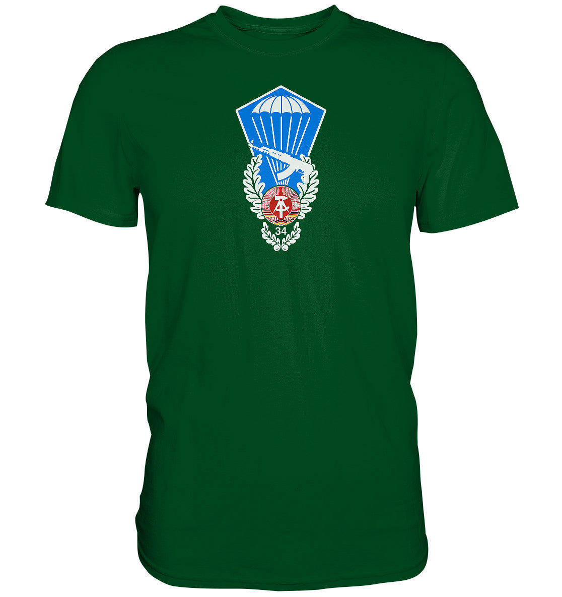 DDR Ostalgie Shirt Unisex • NVA SPRUNGABZEICHEN