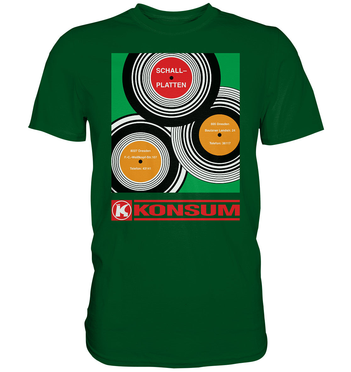 PREMIUM SHIRT UNISEX • KONSUM SCHALLPLATTEN DRESDEN
