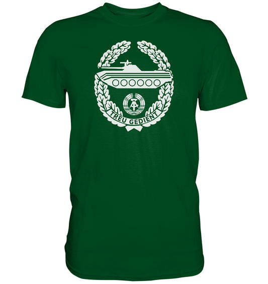 DDR Ostalgie Shirt Unisex • NVA-ORDEN - TREU GEDIENT - MOT. SCHÜTZENTRUPPEN