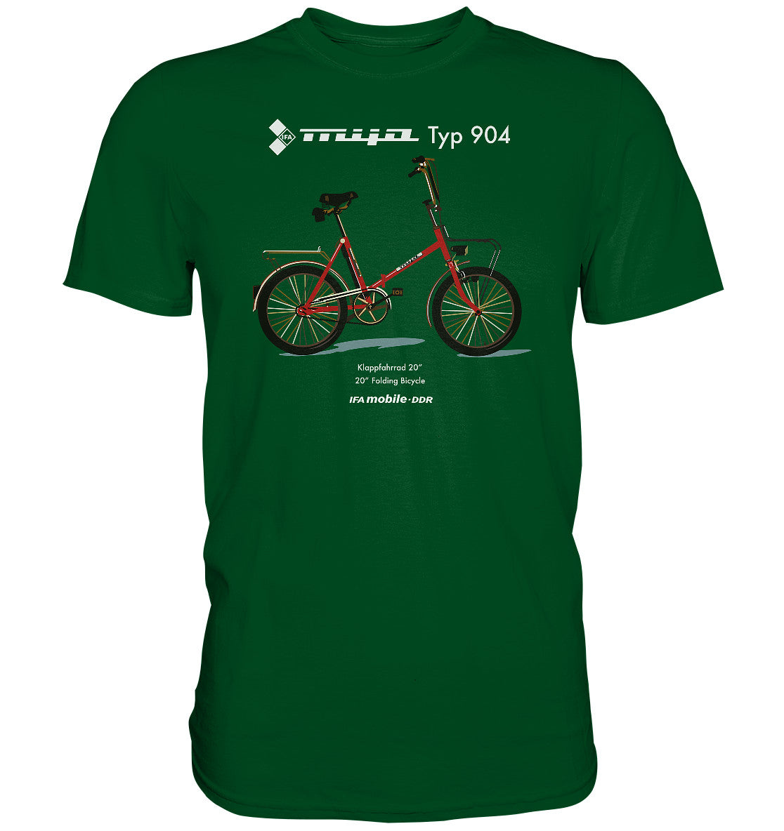 DDR Ostalgie Shirt Unisex • MIFA KLAPPRAD TYP 904 - ORIGINAL WERBUNG
