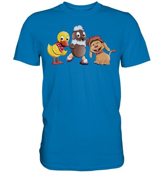 DDR Ostalgie Shirt Unisex • UNSER SANDMÄNNCHEN - PITTI, MOPPI & SCHNATTERINCHEN