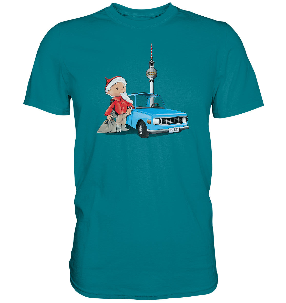 DDR Ostalgie Shirt Unisex • UNSER SANDMÄNNCHEN - MIT WARTBURG IN BERLIN (PU-325)