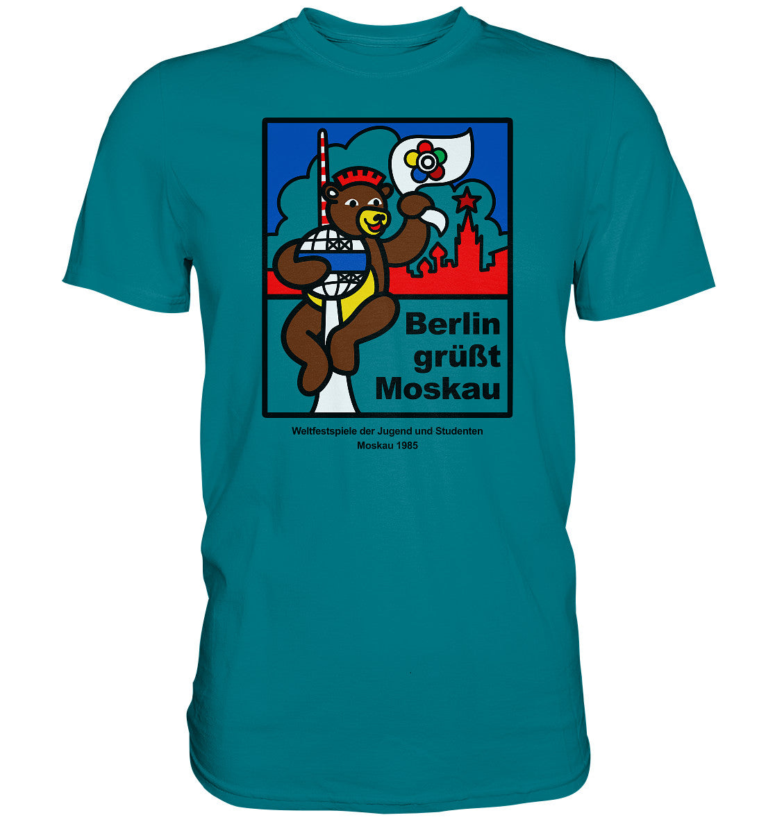 DDR Ostalgie Shirt Unisex • WELTFESTSPIELE DER JUGEND, MOSKAU 1985