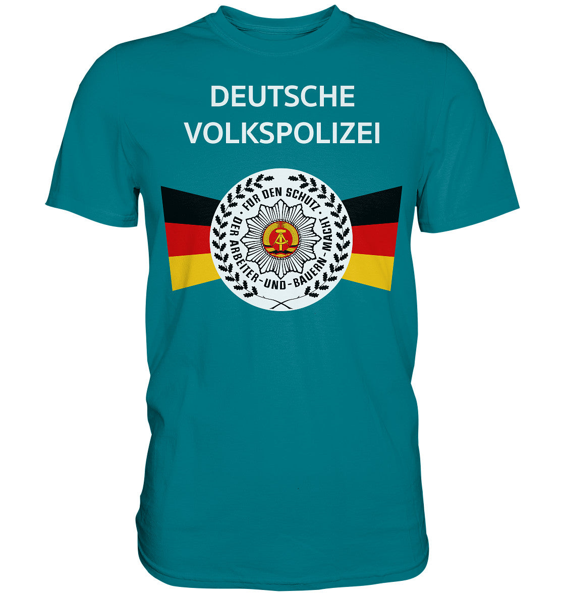 DDR Ostalgie Shirt Unisex • DEUTSCHE VOLKSPOLIZEI - ORIGINAL WIMPEL