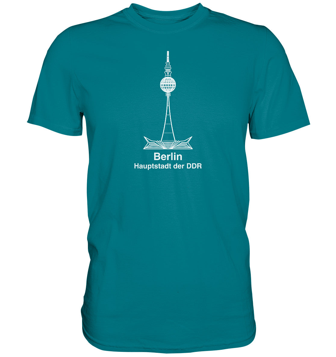 DDR Ostalgie Shirt Unisex • BERLIN - FERNSEHTURM - ORIGINAL WIMPEL